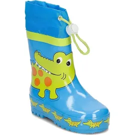 Playshoes Gummistiefel Krokodil Blau/Orange 26,5