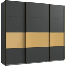 WIMEX Schwebetürenschrank Dubai 225 x 208 x 65 cm Gold/Schwarz