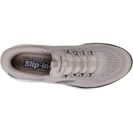 SKECHERS Slip-On Sneaker SKECHERS "SUMMITS", Herren, Gr. 46, taupe, schwarz, Textil, Schuhe, Freizeitschuh, Schnürschuh mit Memory Foam