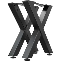 X Barhocker & Hochbank Kufen | Füße: 6x6cm | B40xH73cm | Schwarz | Kufen Hochbank, Barhocker Gestell Kufen