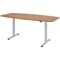 Bümö Konferenztisch, Nussbaum, Nachbildung,Nussbaum, 220x74x103 cm, FSC Mix, Arbeitszimmer,