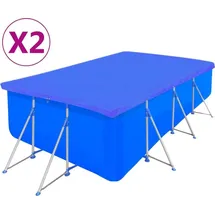 vidaXL Poolabdeckungen PE rechteckig 394 x 207 cm 90 g/m2 2 St.