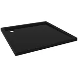 vidaXL Duschtasse ABS Quadratisch Schwarz 80x80 cm