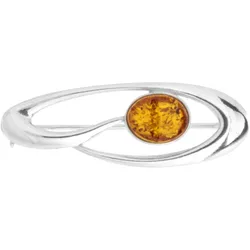 Brosche OSTSEE-SCHMUCK "Ostsee-Schmuck Brosche Wilma Brosche Wilma", weiß, Broschen, Damen, Silber 925 (Sterlingsilber)