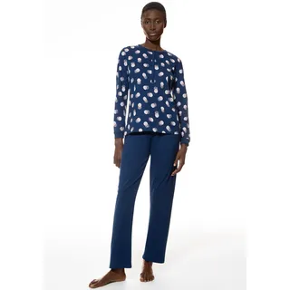 MEY Scribbled Dots Damen, Schlafanzüge Deep marine), XXL(46) - XXL