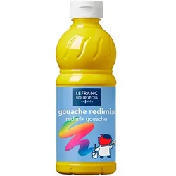 LEFRANC BOURGEOIS Gouache Liquide Redimix Temperafarbe gelb 500,0 ml