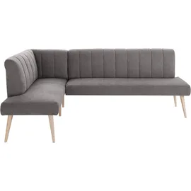 exxpo - sofa fashion Costa 157 x 92 x 245 cm Struktur langer Schenkel rechts grau