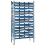 NORDWEST Handel AG Lager Steckregal H2000xB1000xT500mm Grundregal 14 Stahlböden 56 x 8