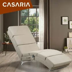 Casaria Relaxliege London Massage Leinenoptik Sand