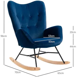 Homcom Schaukelsessel Polyester, Schaumstoff