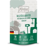 MjAMjAM Quetschies 125g Beutel Katzennassfutter 12 x 125 Gramm deliziöses Rentier mit Hühnchen an leckeren Möhrchen