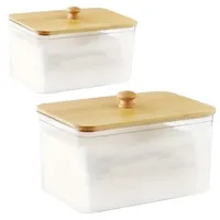 Focenat Waschmittel Pods Organizer und Multifunktionale Waschmittel Aufbewahrungbox mit Deckel, für Waschpulver Aufbewahrungsbox, Box Transparent mit Deckel für Reinigungsmittel, Trocknerbälle