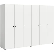 Livetastic Drehtürenschrank Darwin 240 x 176 x 51 cm Weiß