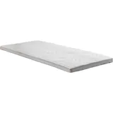 HOME DELUXE - Topper NAPPER - Viskoelastik- und Komfortschaum, 90 x 200 cm, Wendbarer Stretch-Doppeltuch-Bezug I Matratzenschoner, Viscoauflage, Ma... - Weiß