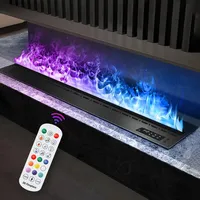 Mexhom Elektrokamin, 3D Wasserdampfkamin mit Fernbedienung, 9 realistische Flammenfarbvariationen, 120cm