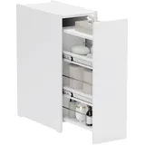 paryou Hochschrank 180 x 40 x 30 cm Weiß MDF/Spanplatte