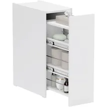 paryou Hochschrank 180 x 40 x 30 cm Weiß MDF/Spanplatte
