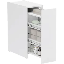 paryou Hochschrank 180 x 40 x 30 cm Weiß MDF/Spanplatte