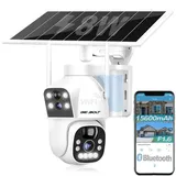 GENBOLT Solar Überwachungskamera Aussen WLAN Kabellose, IP Kamera Überwachung Aussen Akku 8W 15600mAh WiFi Überwachungskamera Außen, CCTV Camera Outdoor Sicherheitskamera, PIR-Detektion