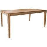 G + K Livetastic Esstisch Braun, Holz, Wildeiche massiv rechteckig, konisch, 90x75x160-245 cm ausziehbar, Esszimmer, Tische, Esstische, Esstische ausziehbar