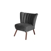 Max Winzer Sessel Alessandro Samtvelours 70 x 80 x 66 cm Schwarz