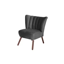 Max Winzer Sessel Alessandro Samtvelours 70 x 80 x 66 cm Schwarz