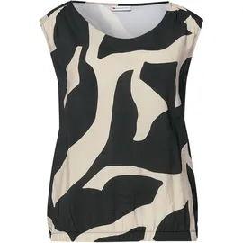 STREET ONE Damen, Strukturmix Top mit Print - 36