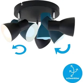 Briloner Deckenleuchte Cup 3-flammig Schwenkbar E14 Fassung Schwarz