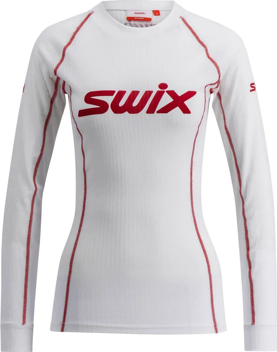 Swix Racex Classic Long Sleeve W bright white/swix red (00036) L