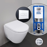 Duravit D-Neo Compact Komplett-SET Wand-WC mit neeos Vorwandelement,, 25880900001+16603WH#SET,