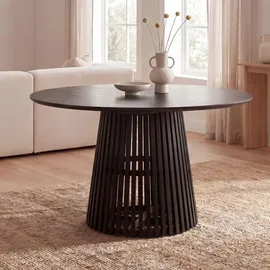 FineBuy Esstisch rund Ø 120 cm schwarz