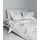 JANINE Moments Mako-Satin Leuchtturm Streifen Sand 135 x 200 cm + 80 x 80 cm
