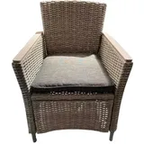 Chillvert Stahl Turin Und Synthetischer Rattan Sessel 65x68.5x93.5 Cm - Beige / Anthracite - One Size
