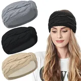 Kavya Stirnband Damen Winter, Ohrenwärmer Damen Stirnband Winter Haarband Gestrickte Stirnbänder Mädchen Haarbänder Headwrap Kopfband Outdoor