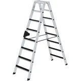 Günzburger MUNK Aluminium-Stehleiter beidseitig begehbar clip-step 2 x 8 Stufen