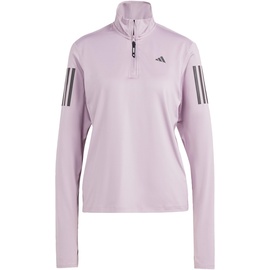 adidas Women's Own The Run Half-Zip Jacket Sweatshirt, Preloved Fig, M