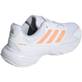 adidas Courtjam Control 3 Tennis Shoes ftwr white/beam orange/crystal white (01F7) 4