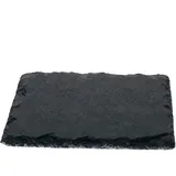 4er Set Schieferplatte 10x10cm Schwarz - 23464680