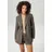Aniston CASUAL Longblazer Kariert Braun/Grau 44
