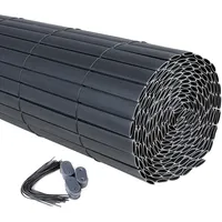 Woltu Sichtschutzmatte PVC Grau' 300x160 cm 'GZZ1184gr5