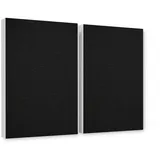 platino24 Akustikplatte 2er Set Rechtecke aus Basotect ® G+ mit Akustikfilz 825x550x50mm schwarz