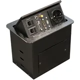 Equip 333341 Schwarz - (USB 2.0, Schwarz, AC, 100-240 V, 10 A, 50/60 Hz)