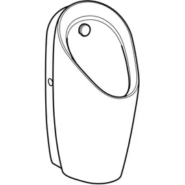 Geberit Preda Urinal für Unterputzsteuerung Zulauf hinten, weiß