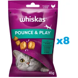 WHISKAS Energie und Vitalität 8x45 g: Leckerlis mit Huhn für Katzen