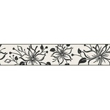 ROLLER A.S. Création Bordüre Blume Stick Up schwarz-weiß