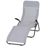 Siena Garden Sonnenliege 144 x 72,5 x 103,5 cm Grau