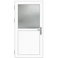 PREMIUM Aluminium Nebeneingangstür "PAULA-Q" 59 mm Weiß RAL 9016 beidseitig außen öffnend DIN links