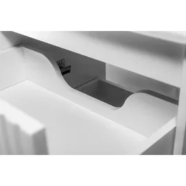 Rodan | Waschbeckunterschrank 80cm | Weiß matt | B/H/T 80/57/46cm | 2 Softclose-Schubladen | Badezimmerschränke, Badmöbel, Waschbecken Unterschr... - Weiß