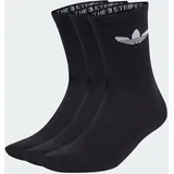 adidas Trefoil Cushion Crew Socken 3 Paar Schwarz 34-36