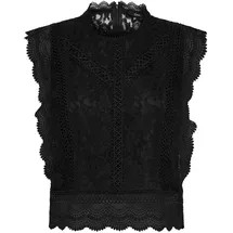 Only Damen Onlkaro S/L Lace Top WVN, Schwarz, S